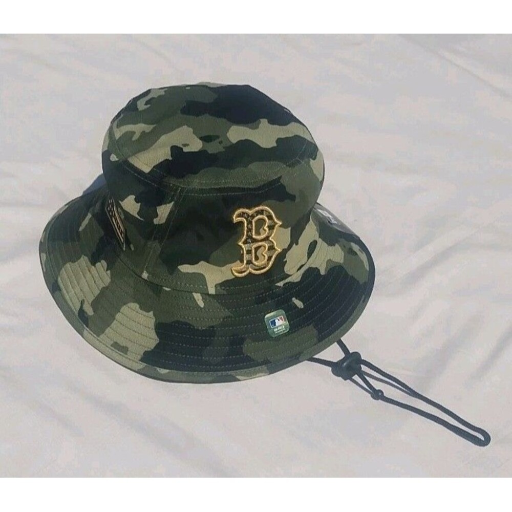 Boston Red Sox Armed Forces New Era Camo Bucket Hat